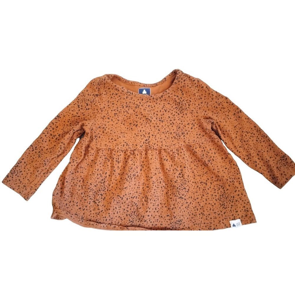 GAP playtime organic cotton‎ rust brown toddler tunic top